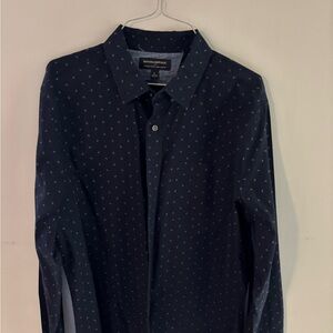 Banana Republic Dark Blue Patterned Men's Shirt
